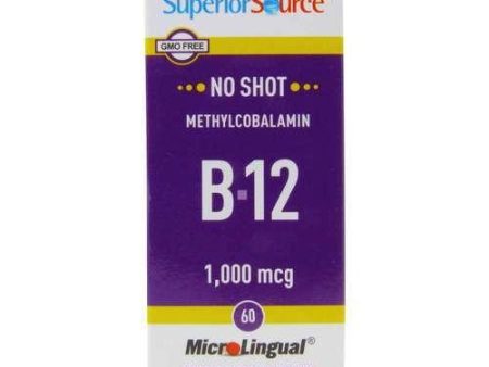 Methylcobalamin B-12 1000 mcg, B-6 & Folic Acid - 60 MicroLingual Tablets - Superior Source on Sale