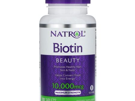 Biotin, Maximum Strength 10,000mcg, 100 Tablets - Natrol Online Hot Sale