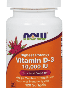 Vitamin D3 10,000 IU, 120 Softgels - Now Foods Cheap