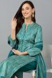 Ahika Rama Green Rayon Blend Straight Suit Set Online Sale