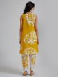 Malishka Women s Printed Flared Kurta With Pant Set - Yellow Online Hot Sale