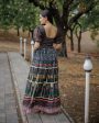 Sonakshi Women s Black Heavy Digital Printed Pure Chanderi Anarkali Dress Cheap