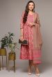 Ahika Pink Pure Cotton Printed Flared Suit Set Online Hot Sale