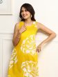 Malishka Women s Printed Flared Kurta With Pant Set - Yellow Online Hot Sale