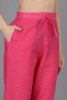 Ahika Pink Pure Cotton Gotta Patti Straight Suit Set Online now