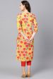 Ahika Printed Stylish Yellow Color Kurti For Sale