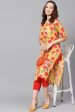 Ahika Printed Stylish Yellow Color Kurti For Sale