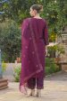 Ahika Purple Silk Blend Straight Yoke Design Kurta Pant With Dupatta Online Hot Sale