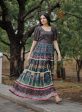 Sonakshi Women s Black Heavy Digital Printed Pure Chanderi Anarkali Dress Cheap