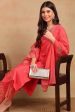 Ahika Pink Silk Blend Straight Kurta Palazzo With Dupatta For Cheap