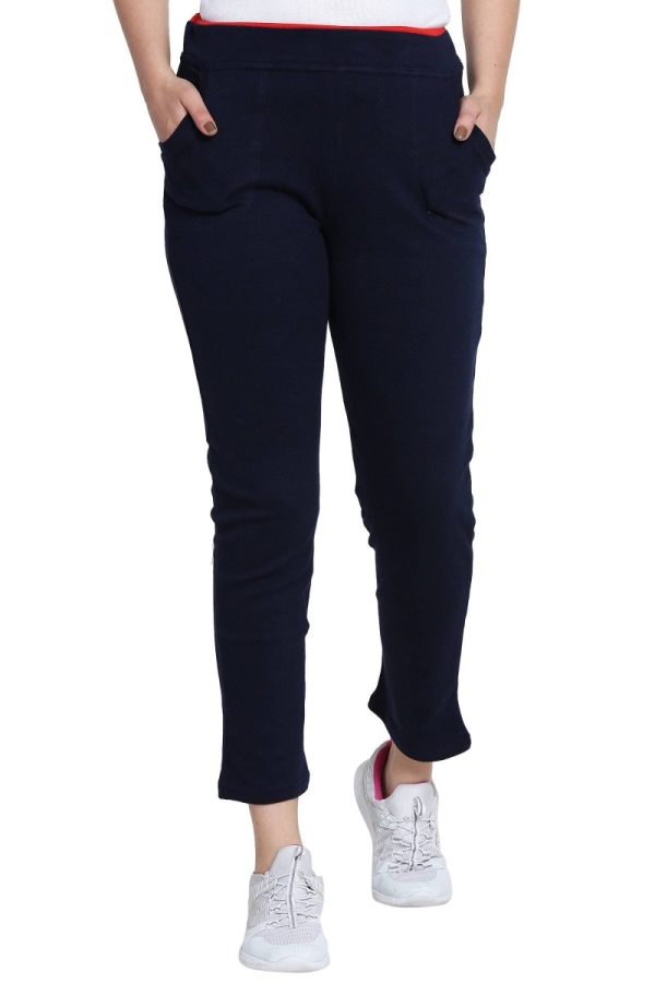 Asmaani Navy Blue color Hosiery Lower with Two Side Pockets. Supply