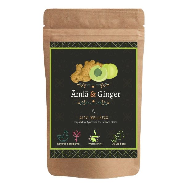 Satvi Wellness Amla Ginger Tea | Blend Of Indian Gooseberry and Ginger Discount