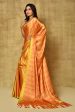 Sonakshi Women s Orange Digital Printed Pure Japan Satin Saree with Blouse Online