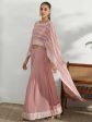 Libas Art Pink Embroidered Georgette Co-Ords For Cheap