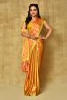 Sonakshi Women s Orange Digital Printed Pure Japan Satin Saree with Blouse Online