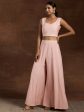 Libas Art Pink Solid Silk Blend Co-Ords Hot on Sale