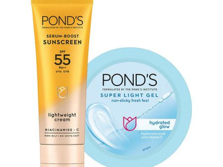 Ponds Super Light Gel Oil Free Moisturizer + Ponds Sunscreen Combo Cheap