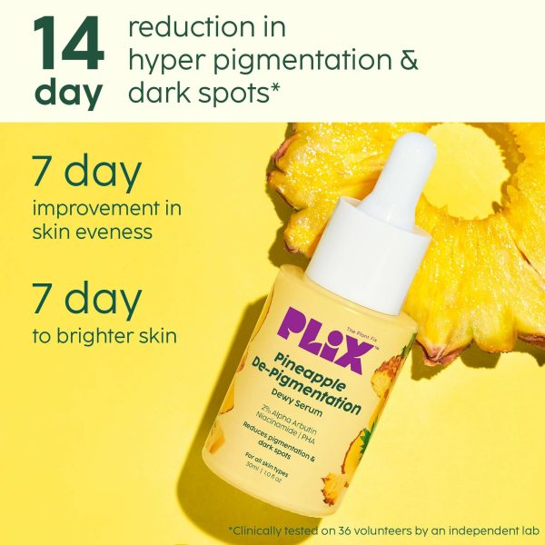 PLIX The Plant Fix 2% Alpha Arbutin Pineapple De-Pigmentation Dewy Face Serum For Pigmentation & Dark Spots Removal Online now