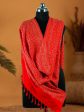 Weaving Mystery Handloom Pashmina Shawl-Kaani Zari - Red For Discount