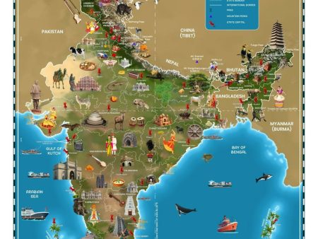 Nesta Toys India Map Puzzle For Kids (64 Pcs) on Sale