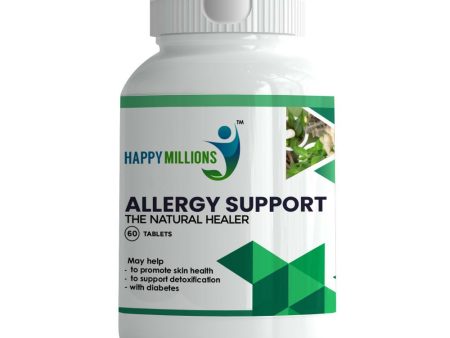 HappyMillions Allergy Support Tablets | Natural Relief from Seasonal Allergies Supply