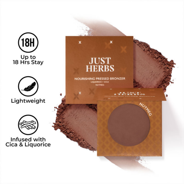 Just Herbs Nourishing Pressed Bronzer - Nutmeg Online now