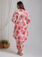 Malishka Women s Printed A-Line Kurta With Pant Set - Red & Beige Cheap