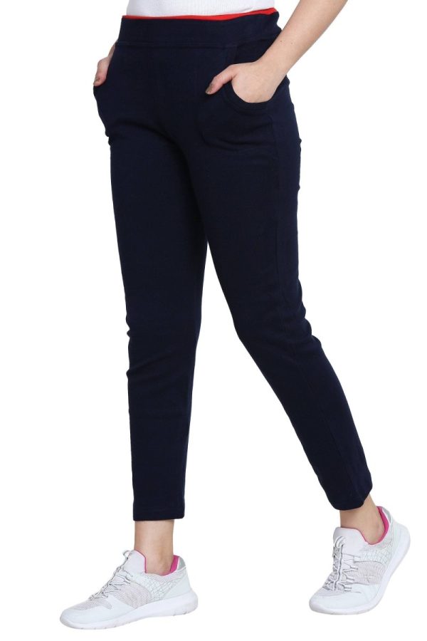 Asmaani Navy Blue color Hosiery Lower with Two Side Pockets. Supply