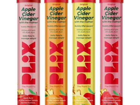 PLIX The Plant Fix Apple Cider Vinegar Effervescent Tablet with Mother - Multi Flavor Discount