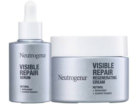 Neutrogena Visible Repair Retinol Face Serum & Moisturizer Duo for Anti-Ageing, Wrinkles, Fine Lines Sale