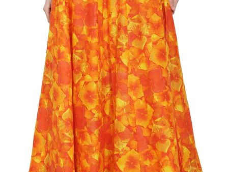 Asmaani Orange Color Maxi Skirt Sale