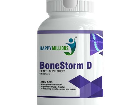 HappyMillions BoneStorm D Tablets | Calcium, Vitamin D3, Magnesium & Zinc Online now