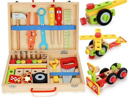 Nesta Toys 40Piece Wooden Tool Kit Set With Tool Box Online Sale