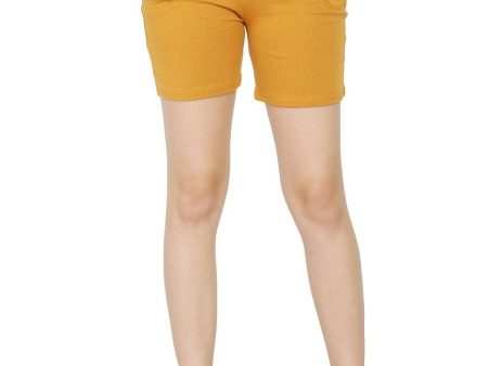 Asmaani Mustard Color Short Pant with Two Side Pockets For Sale