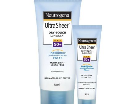 Neutrogena Ultrasheer SPF50+ PA+++ Ultra Light Face Sunscreen For Dry & Oily Skin Home+Travel Combo Online Sale