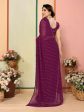 Aafreen Partywear Designer Wine Georgette Fancy Saree Online now