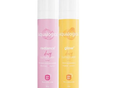 Aqualogica Glow+ & Radiance+ Sunscreen Combo For Ultra Sun Protection For Cheap