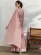 Libas Art Pink Embroidered Georgette Co-Ords For Cheap