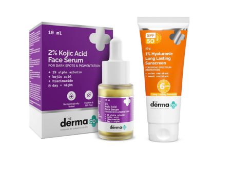 The Derma Co 2% Kojic Acid Face Serum & 1% Hyaluronic Long Lasting Sunscreen SPF 50 Combo Discount