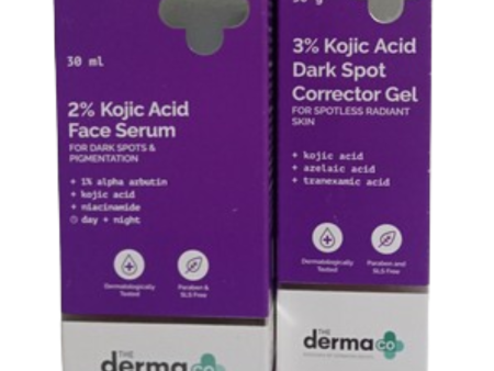 The Derma Co 2% Kojic Acid Face Serum & 3% Kojic Acid Dark Spot Corrector Gel Combo Sale