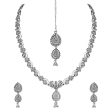 Navratri Ethnic Silver Oxidised Floral Design Ghungroo Long Necklace Jewellery With Jhumka Earrings Set For Women Girls - Wahe Jewels Discount