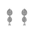 Navratri Ethnic Silver Oxidised Floral Design Ghungroo Long Necklace Jewellery With Jhumka Earrings Set For Women Girls - Wahe Jewels Discount