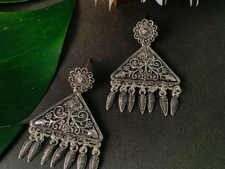 Navratri Ethnic Silver Oxidized Afghani Style Trending Earrings For Women & Girls - Wahe Jewels Online Hot Sale