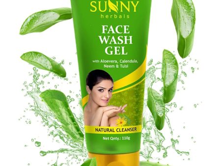 Sunny Herbals Face Wash Gel with Aloevera, Calendula, Neem & Tulsi For Sale