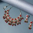 Ishika Red Polki Kundan Neckpiece - Wahe Jewels Discount