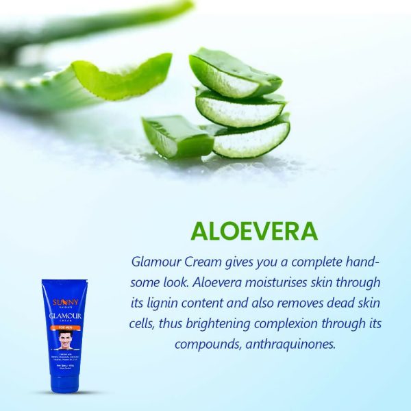 Sunny Herbals Glamour Cream For Men With Aloe Vera To Moisturize & Reduce Dark Spots Online