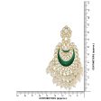 Womens 18K Gold Plated Intricately Designed Traditional Meenakari Chandbali Earrings Glided With Kundans & Pearls - Wahe Jewels For Cheap