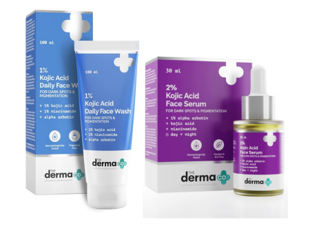 The Derma Co 1% Kojic Acid Face Wash & 2% Kojic Acid Face Serum Combo For Cheap