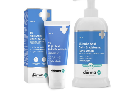 The Derma Co 1% Kojic Acid Face Wash & Daily Brightening Body Wash Combo Discount