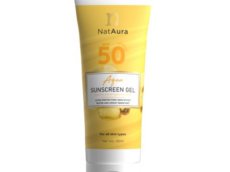 NatAura Aqua Sunscreen Gel SPF 50 on Sale